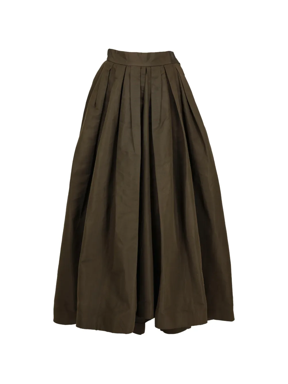 Saint Laurent Pre-Owned jupe longue à design plissé - Vert Saint Laurent Pre-Owned jupe longue à design plissé - Vert
