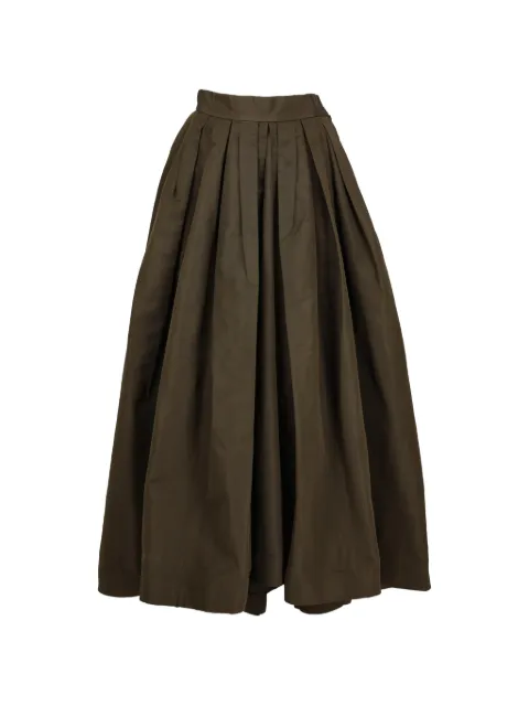 Saint Laurent Pre-Owned falda larga con pliegues