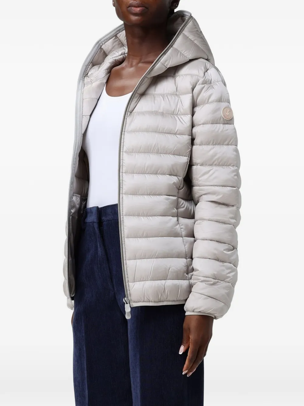 Save The Duck Alexis quilted hooded jacket Wit
