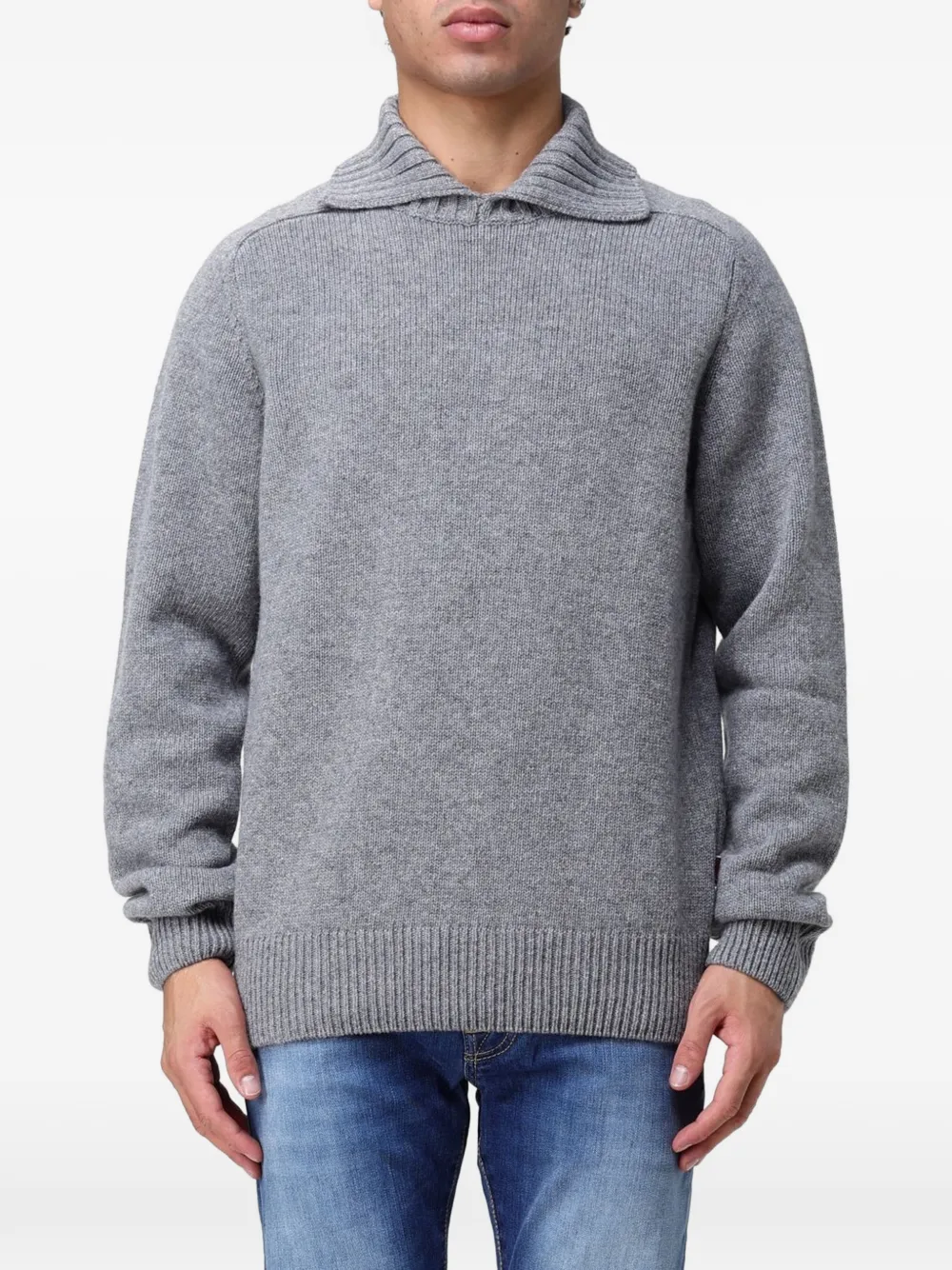 Sebago ribbed shawl-collar sweater