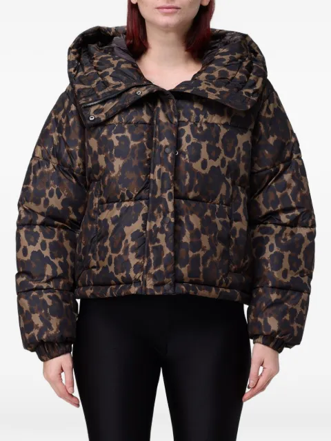 Save The Duck leopard-print puffer jacket