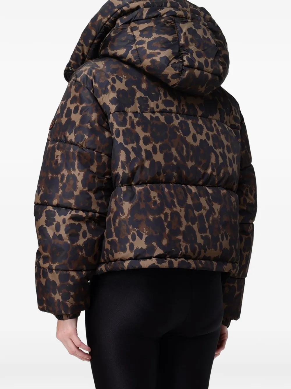 Save The Duck leopard-print puffer jacket Bruin