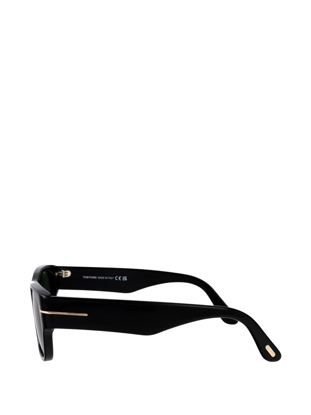 TOM FORD Eyewear Cassius-02 zonnebril met rechthoekig montuur Zwart