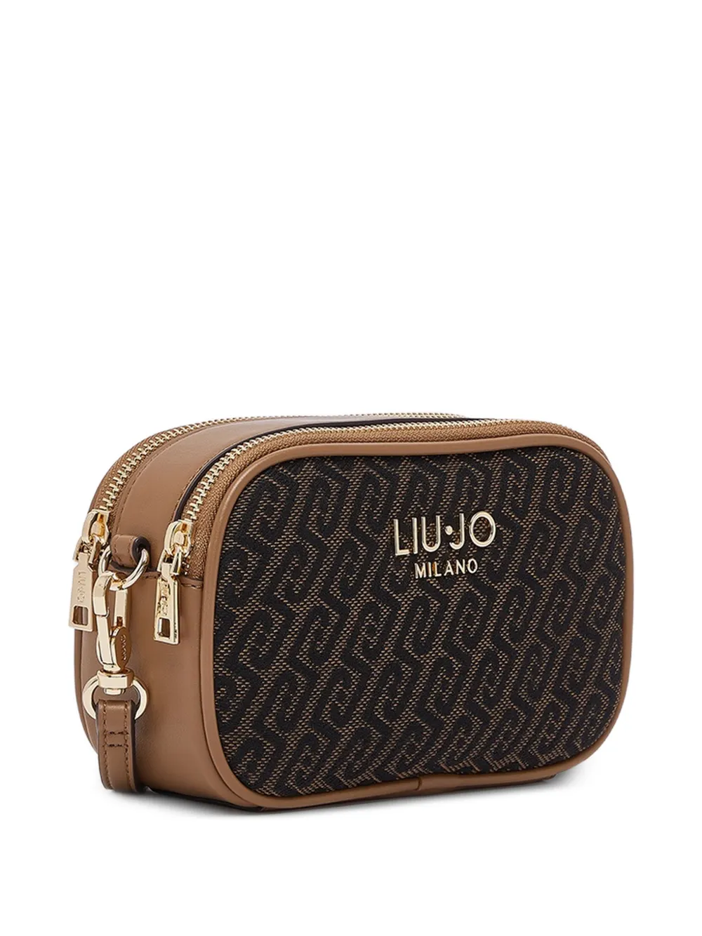 LIU JO Kleine crossbodytas met monogram Bruin