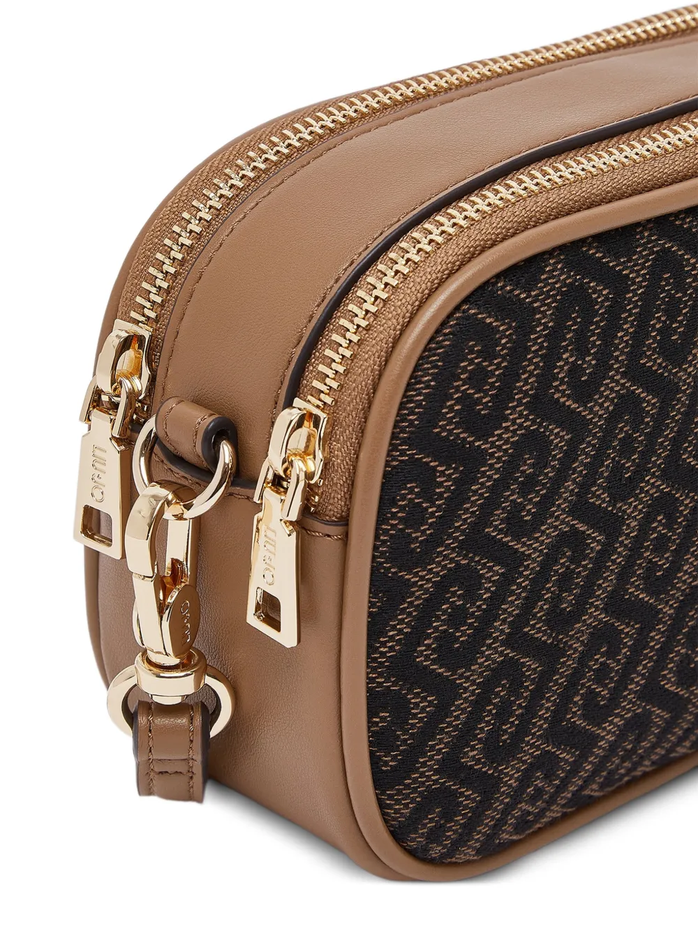 LIU JO Kleine crossbodytas met monogram Bruin