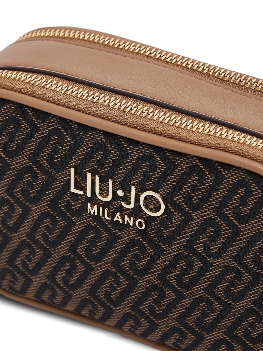 LIU JO Kleine crossbodytas met monogram Bruin
