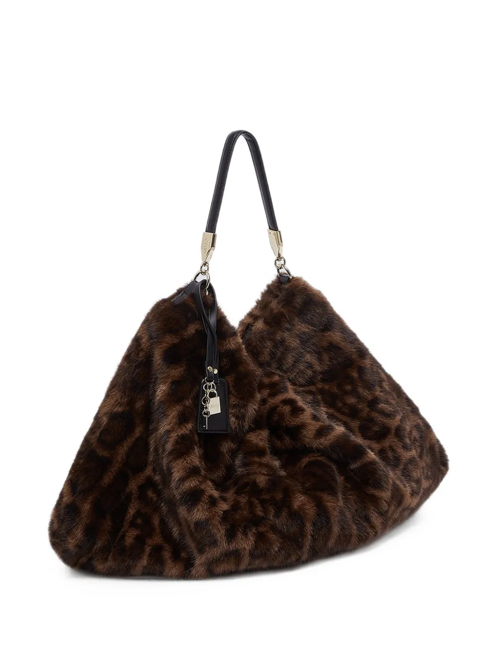 LIU JO large faux fur bag Bruin