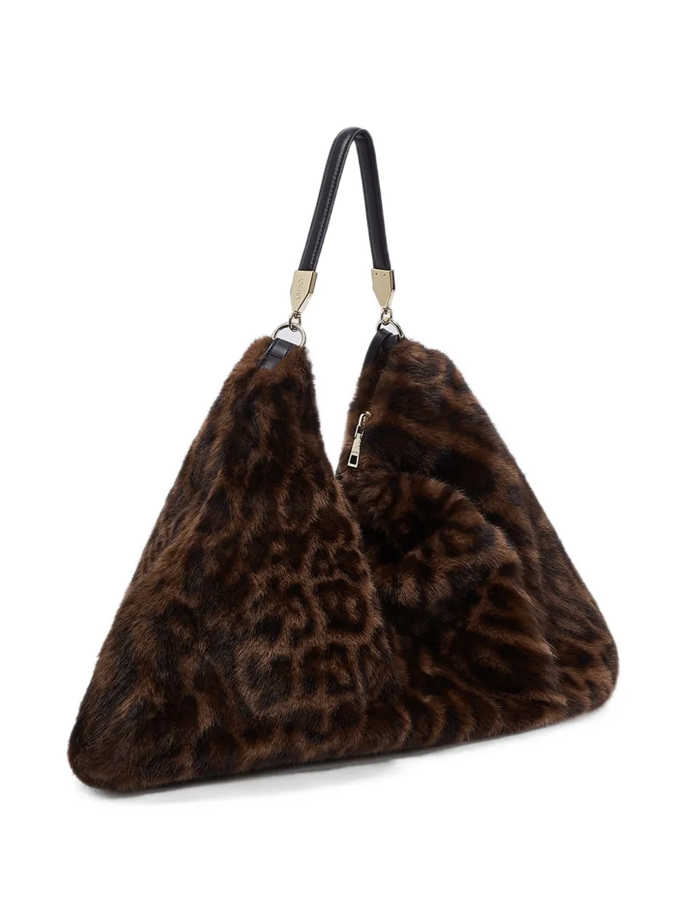 LIU JO large faux fur bag Bruin
