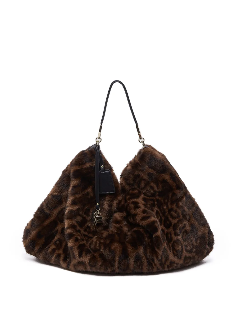 LIU JO large faux fur bag - Marrone