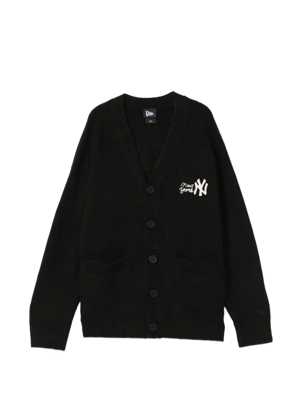 NEW ERA CAP logo-embroidered ribbed-knit cardigan