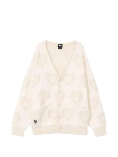 NEW ERA CAP heart-intarsia knit cardigan