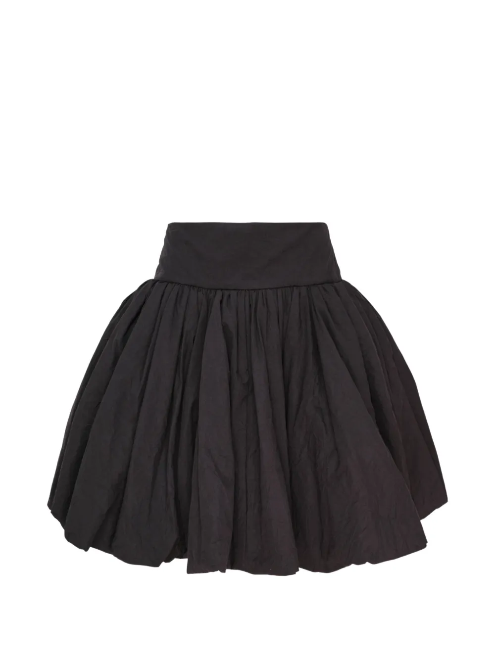 Pushbutton Balloon Volume Mini Skirt In Black