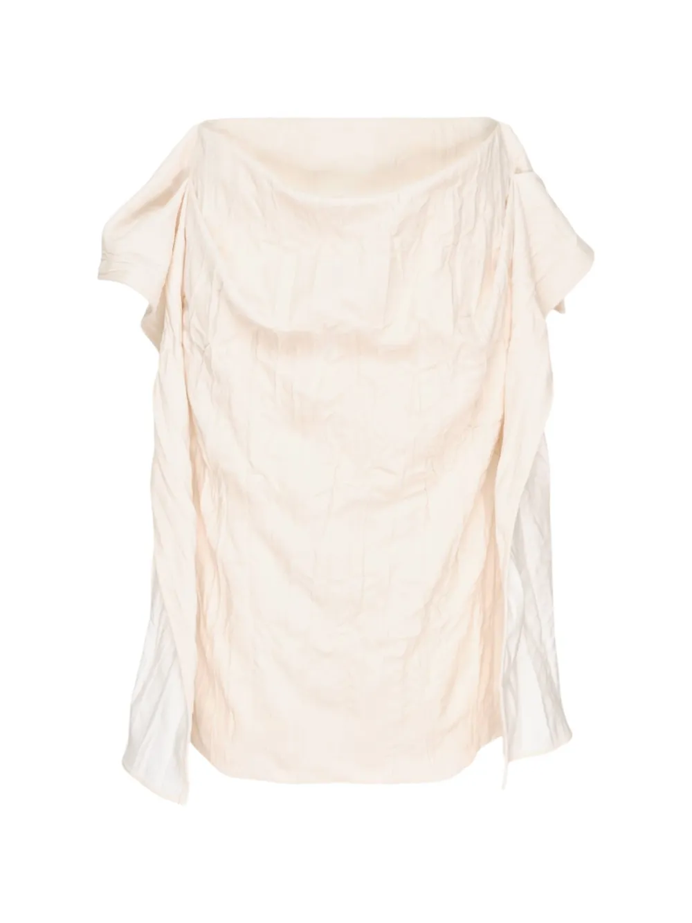 pushBUTTON wrinkled wing-detail mini skirt