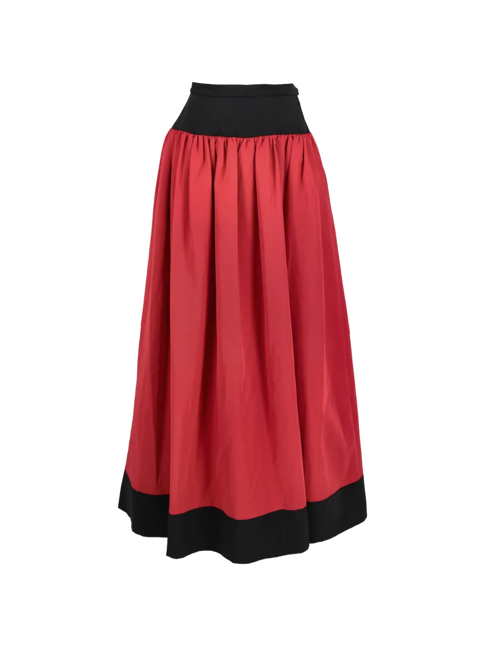Saint Laurent Pre-Owned jupe longue froncée à taille haute - Rouge Saint Laurent Pre-Owned jupe longue froncée à taille haute - Rouge