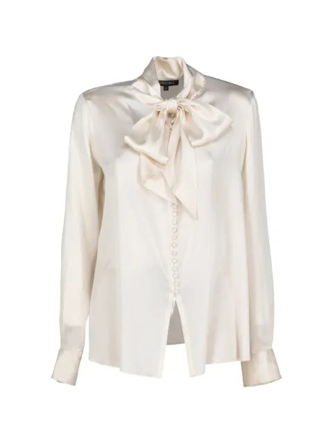 Vintage pussy-bow button-up shirt