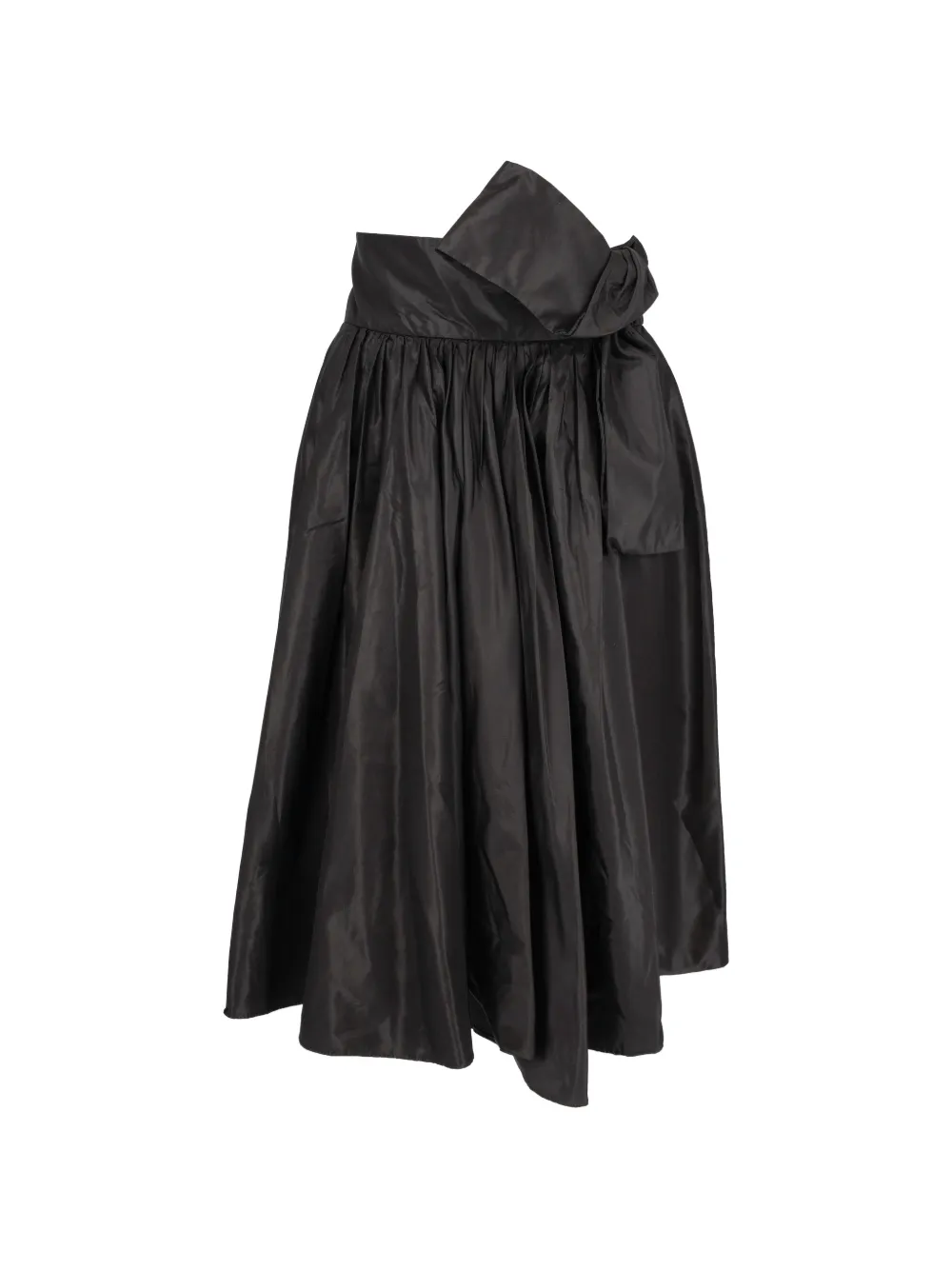 Valentino Garavani Pre-Owned bow-detail pleated midi skirt - Nero