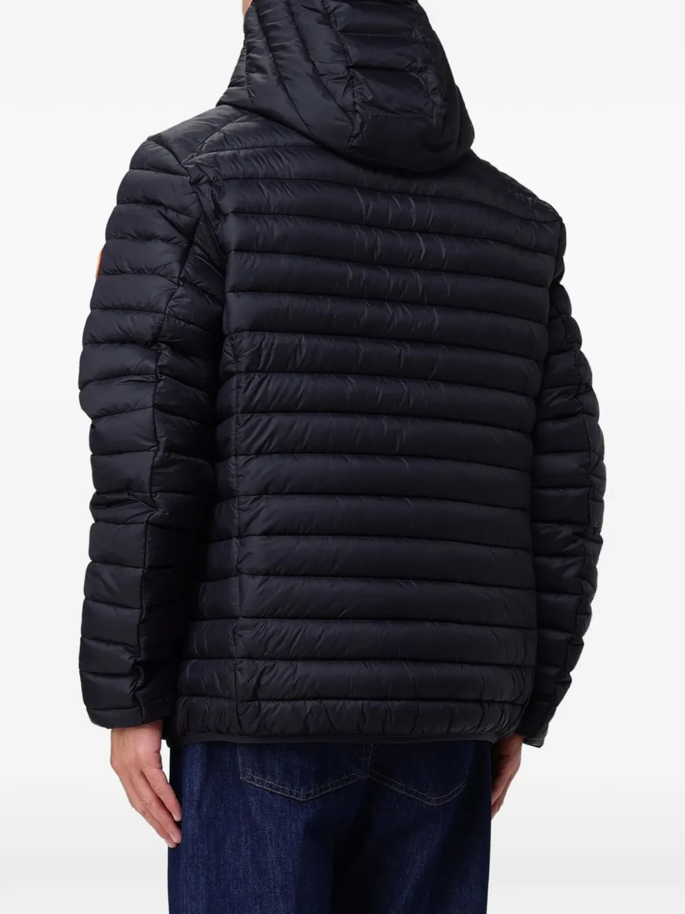 Save The Duck Donald quilted hooded jacket Zwart