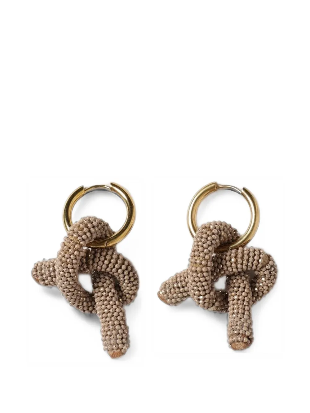 Fabiana Filippi beaded knotted earrings - Oro