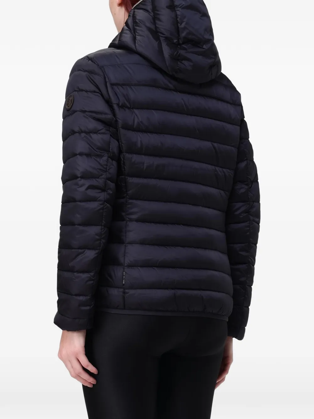Save The Duck Alexis quilted hooded jacket Zwart