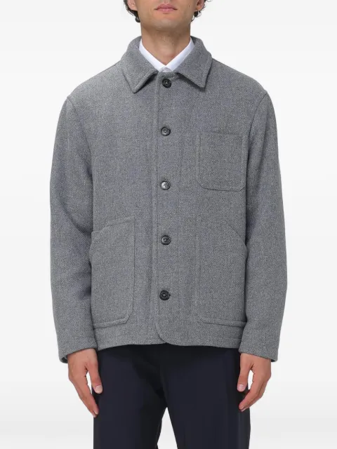 BROOKSFIELD patch-pocket wool-blend coat