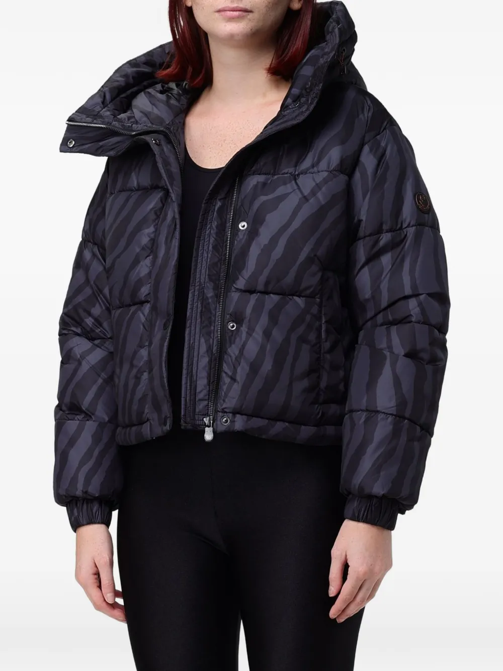 Save The Duck Rhiannon zebra-print puffer jacket Blauw