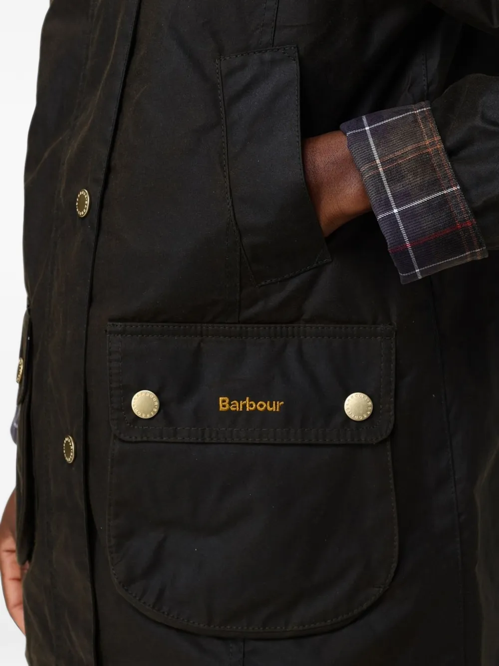 Barbour waxed-cotton jacket Bruin