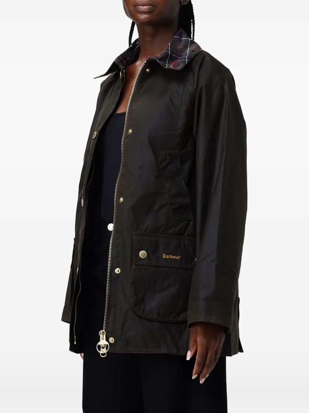 Barbour waxed-cotton jacket Bruin