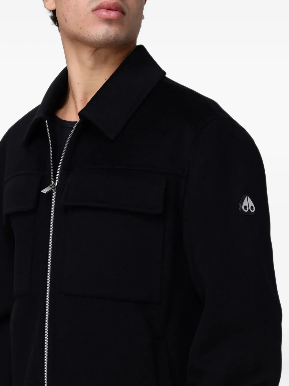 Moose Knuckles Jack met logopatch Zwart