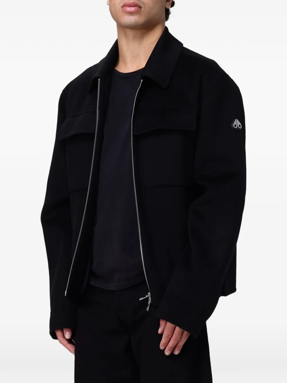 Moose Knuckles Jack met logopatch Zwart