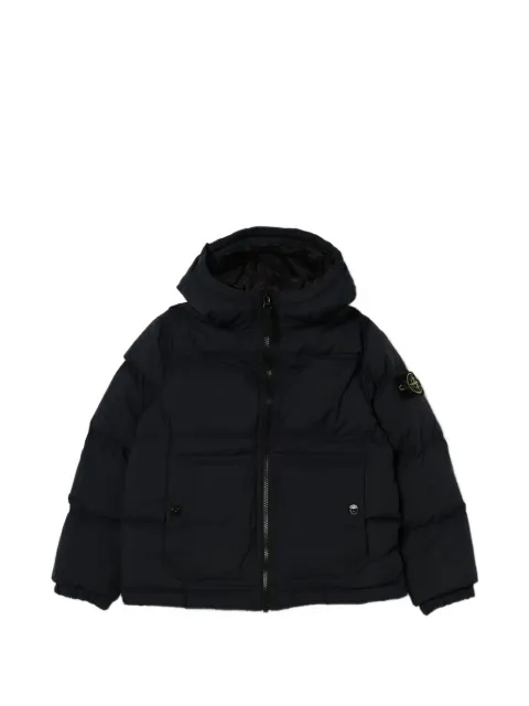 Stone Island Junior hooded ripstop jacket