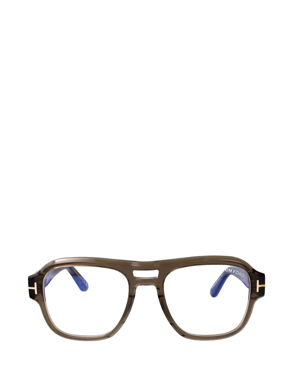 TOM FORD Eyewear pilot-frame glasses - Marrone