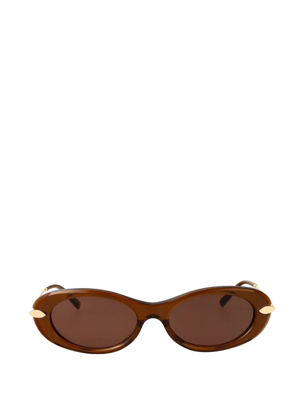 Givenchy Eyewear Bold oval-frame sunglasses - Marrone