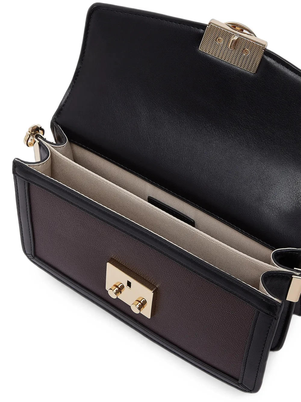 LIU JO Kleine crossbodytas met logoplakkaat Bruin