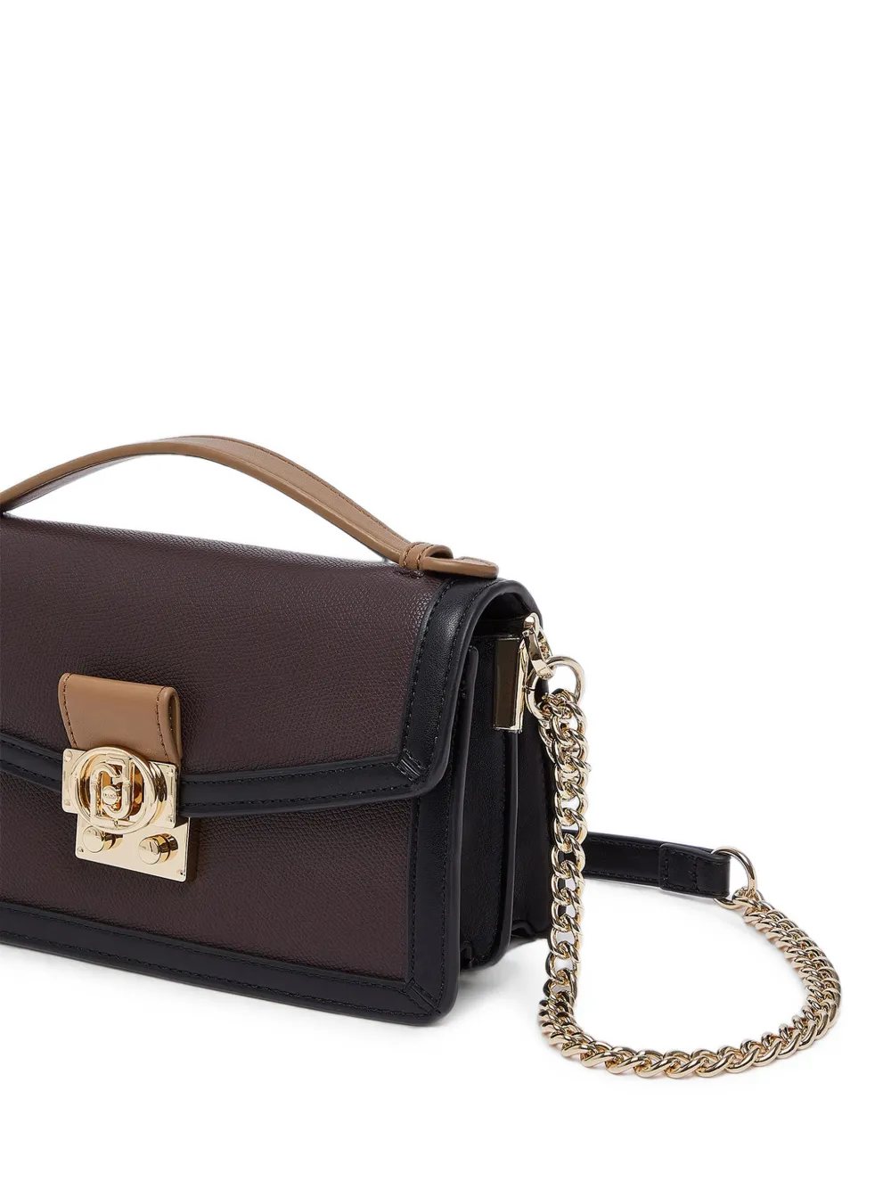 LIU JO Kleine crossbodytas met logoplakkaat Bruin