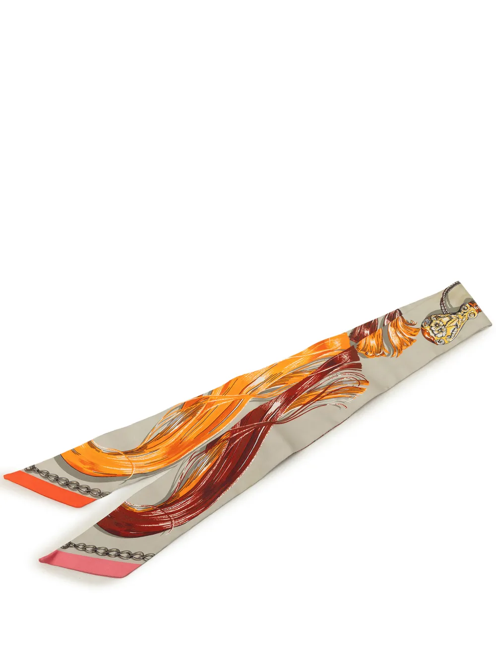 Hermès Pre-Owned 2000-2026 Cavalcades Twilly Seidenschal - Grau