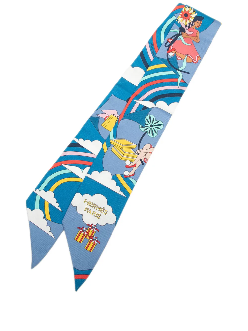 Hermès Pre-Owned 2021-2022 Carres Volants Schal aus Seidentwill - Blau
