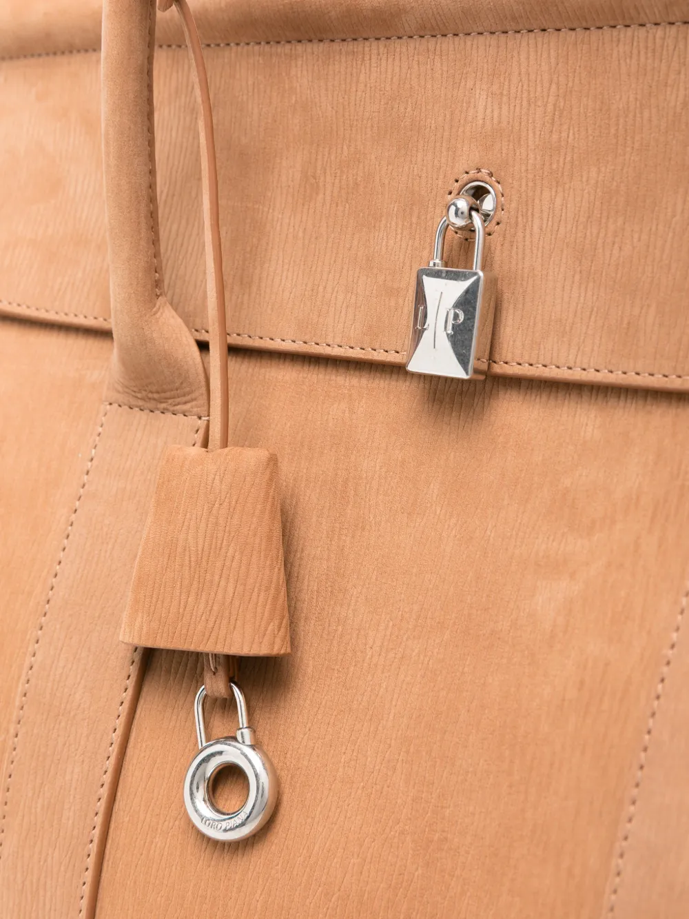 Loro Piana Loom L32 leather tote bag Beige