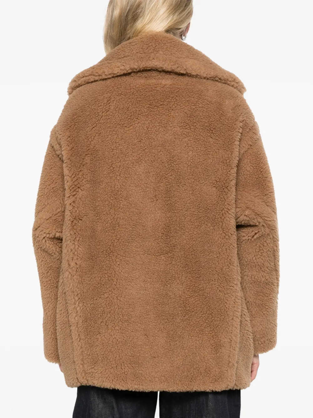 Max Mara Korte Teddy Bear Icon jas Bruin