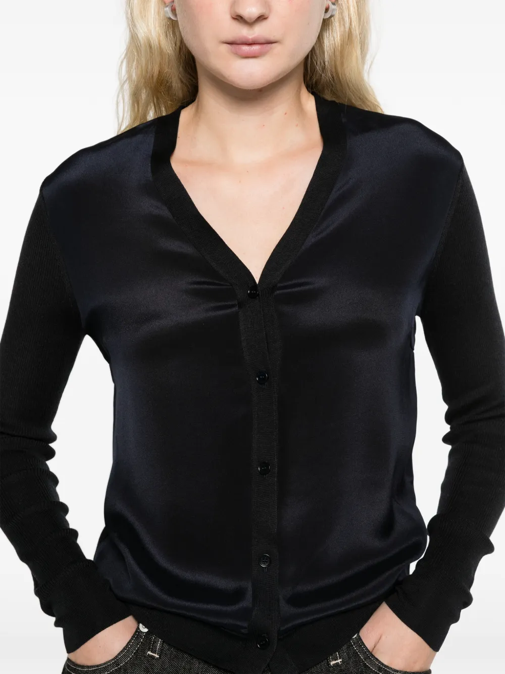 Max Mara cashmere and silk cardigan Ultramarine Blauw