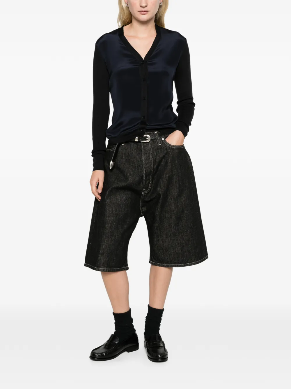 Max Mara cashmere and silk cardigan Ultramarine Blauw