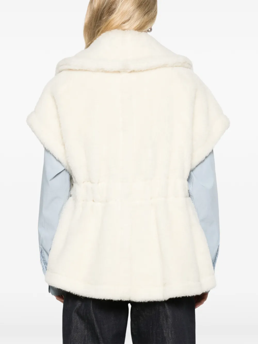 Max Mara Teddy cape van alpaca en wol optisch wit
