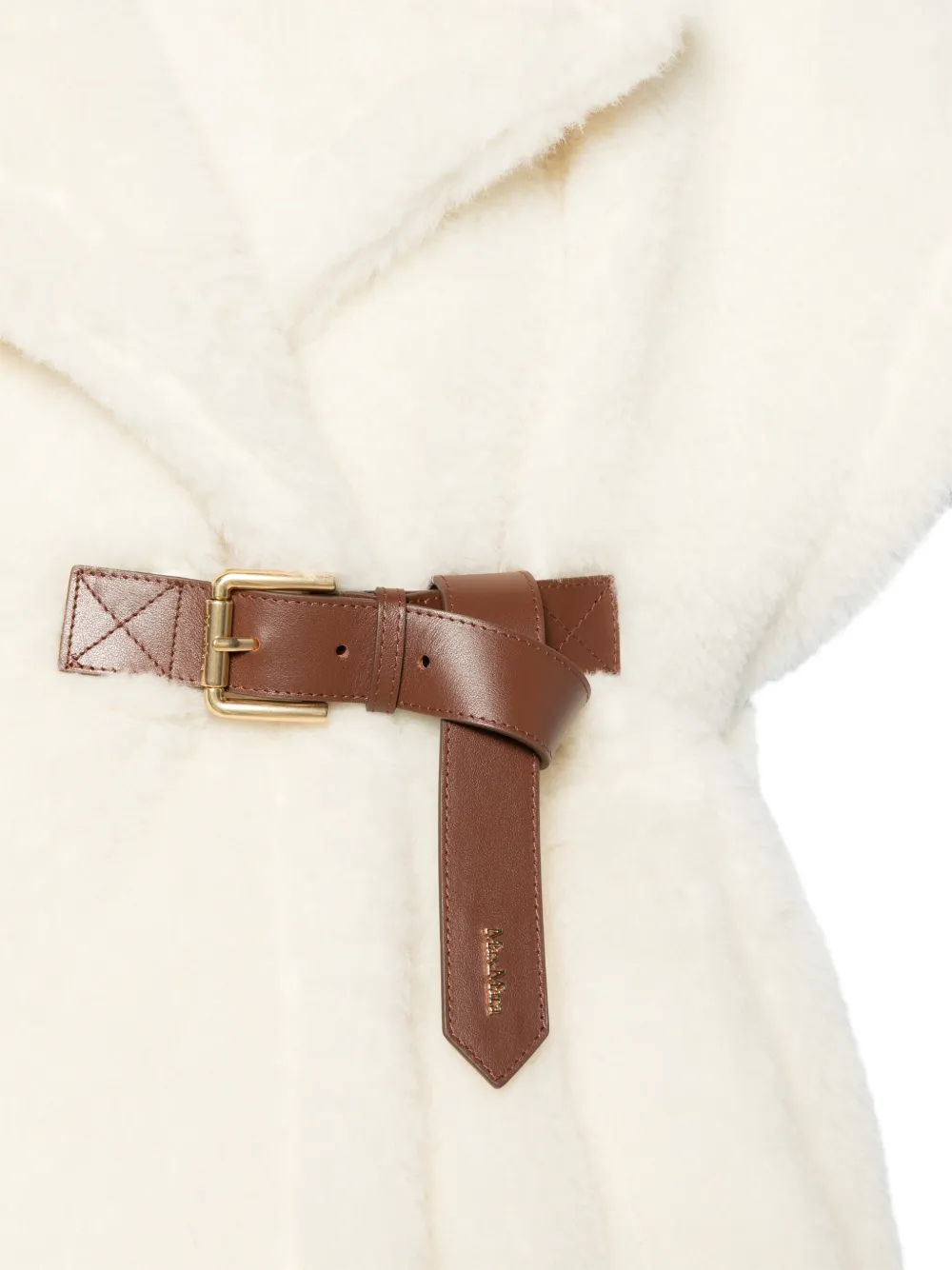 Max Mara Teddy cape van alpaca en wol optisch wit