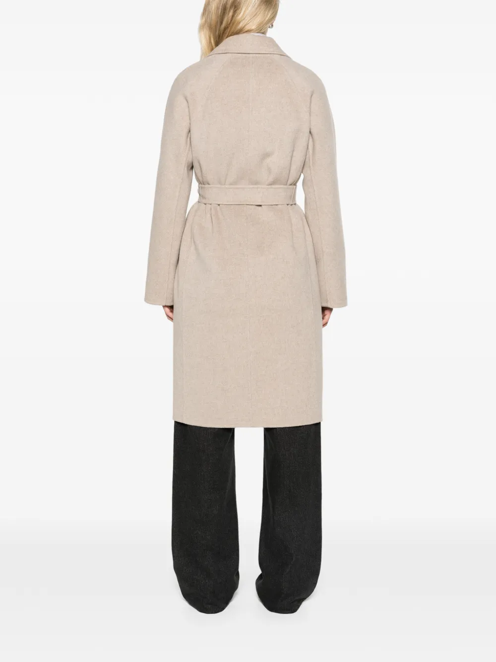 Max Mara Kasjmier jas in kamerjasstijl Beige