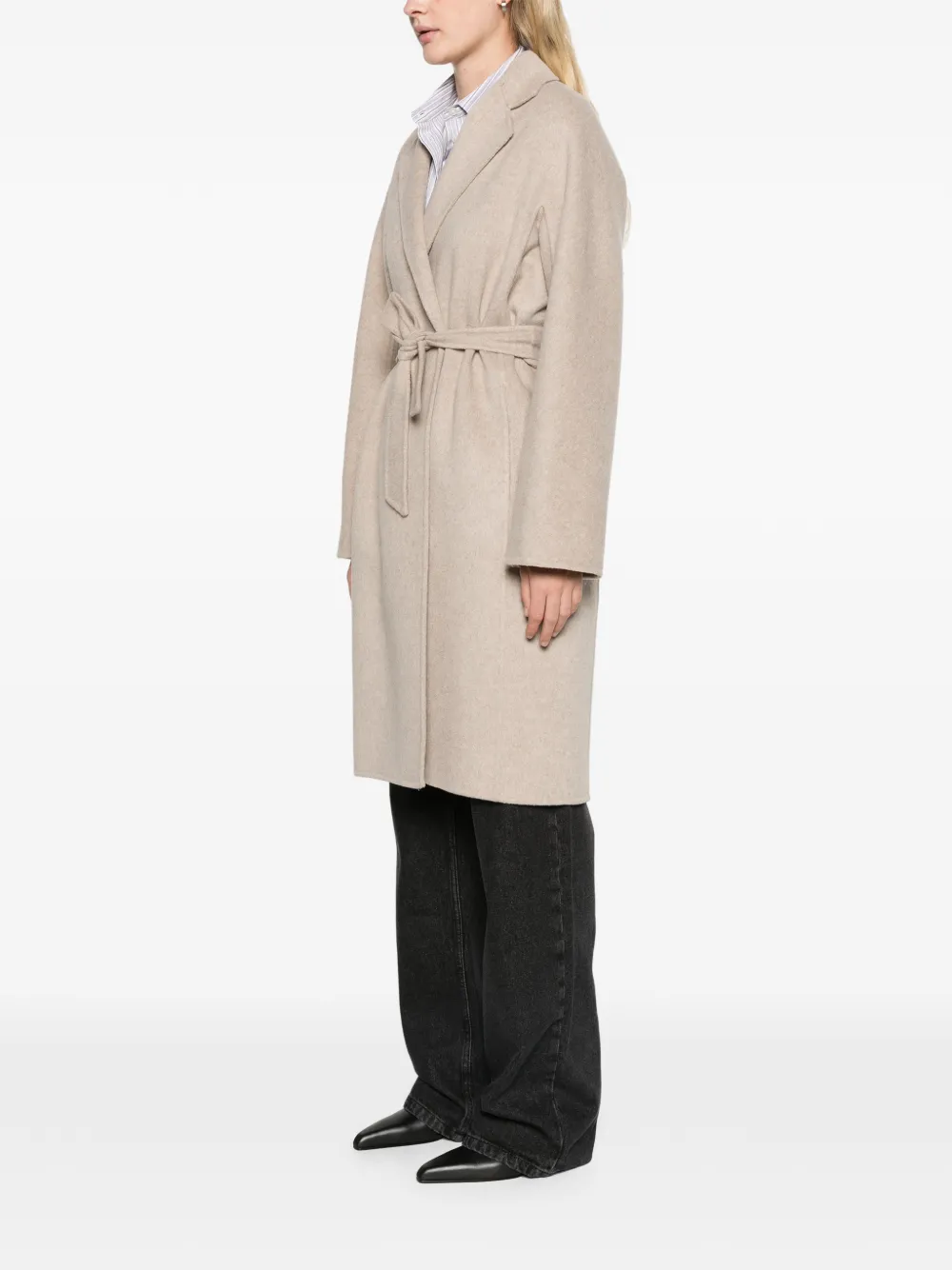 Max Mara Kasjmier jas in kamerjasstijl Beige