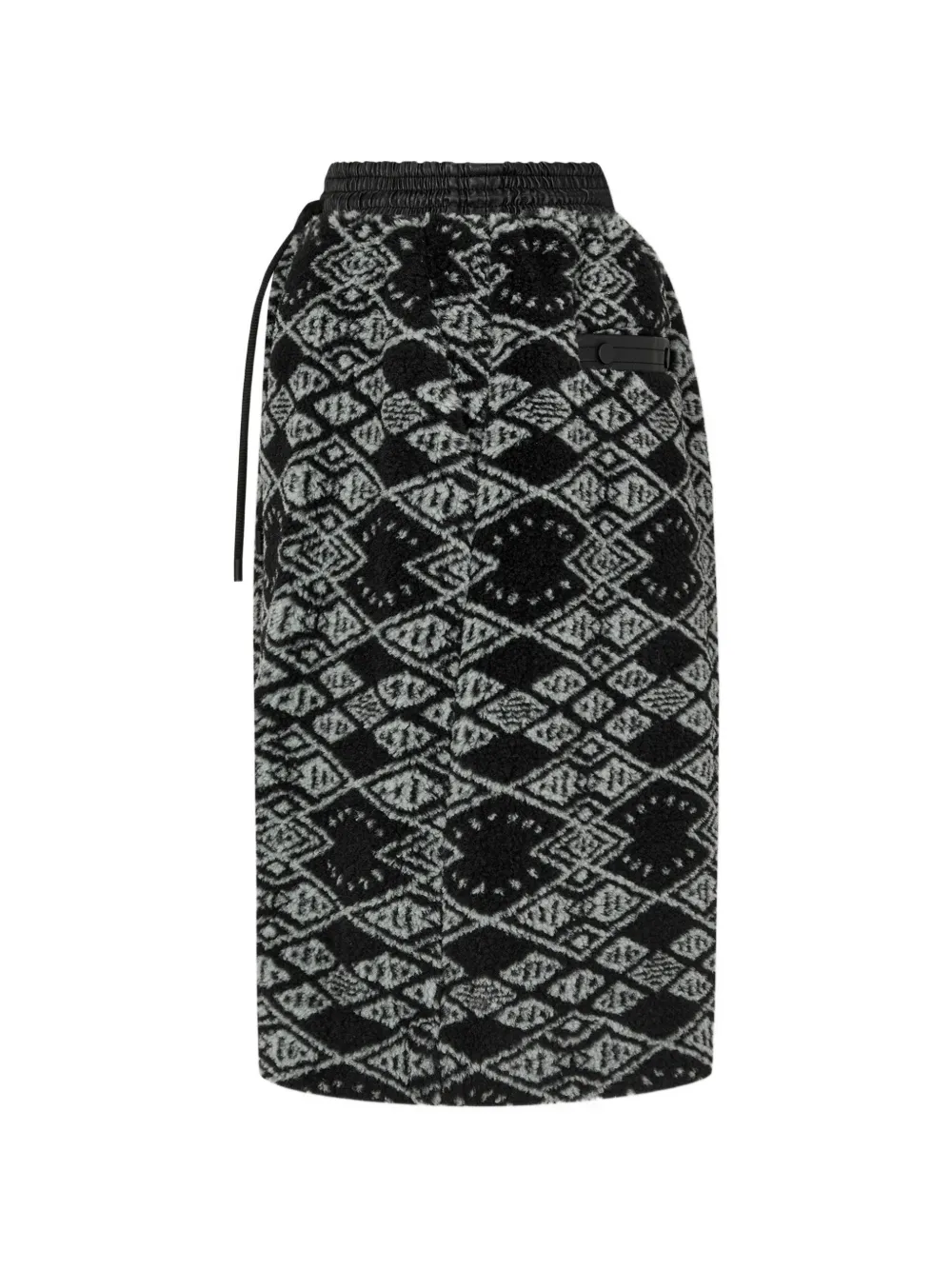 TOMBOY geometric-pattern fleece shorts Zwart