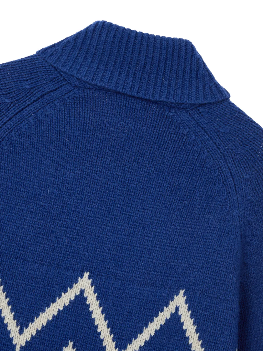TOMBOY zigzag-pattern zip-up cardigan Blauw