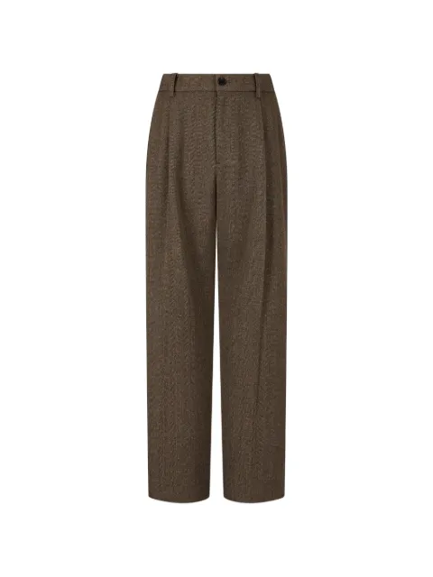 TOMBOY herringbone pleated trousers