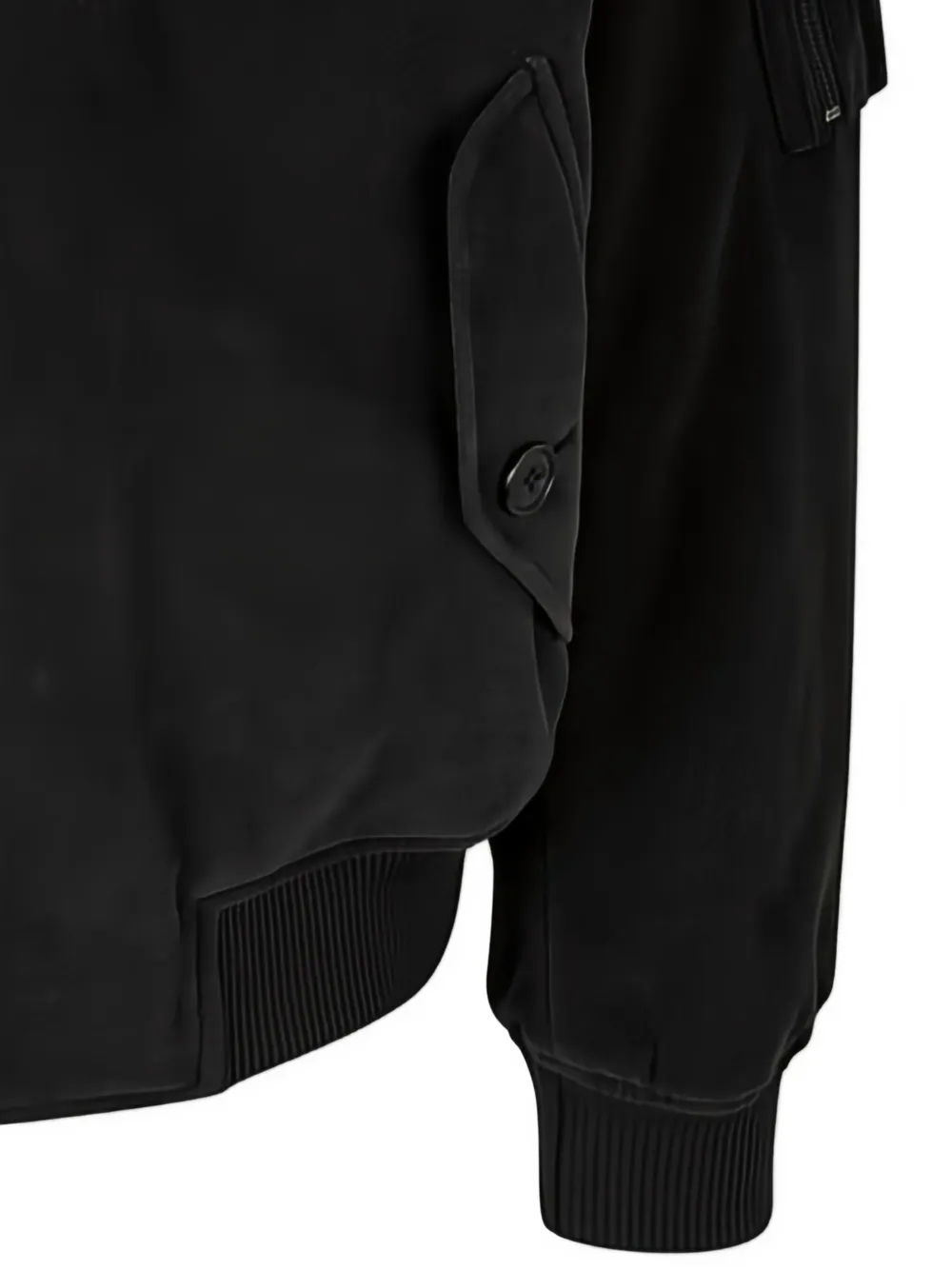 TOMBOY Jack met capuchon en katoenen print Zwart