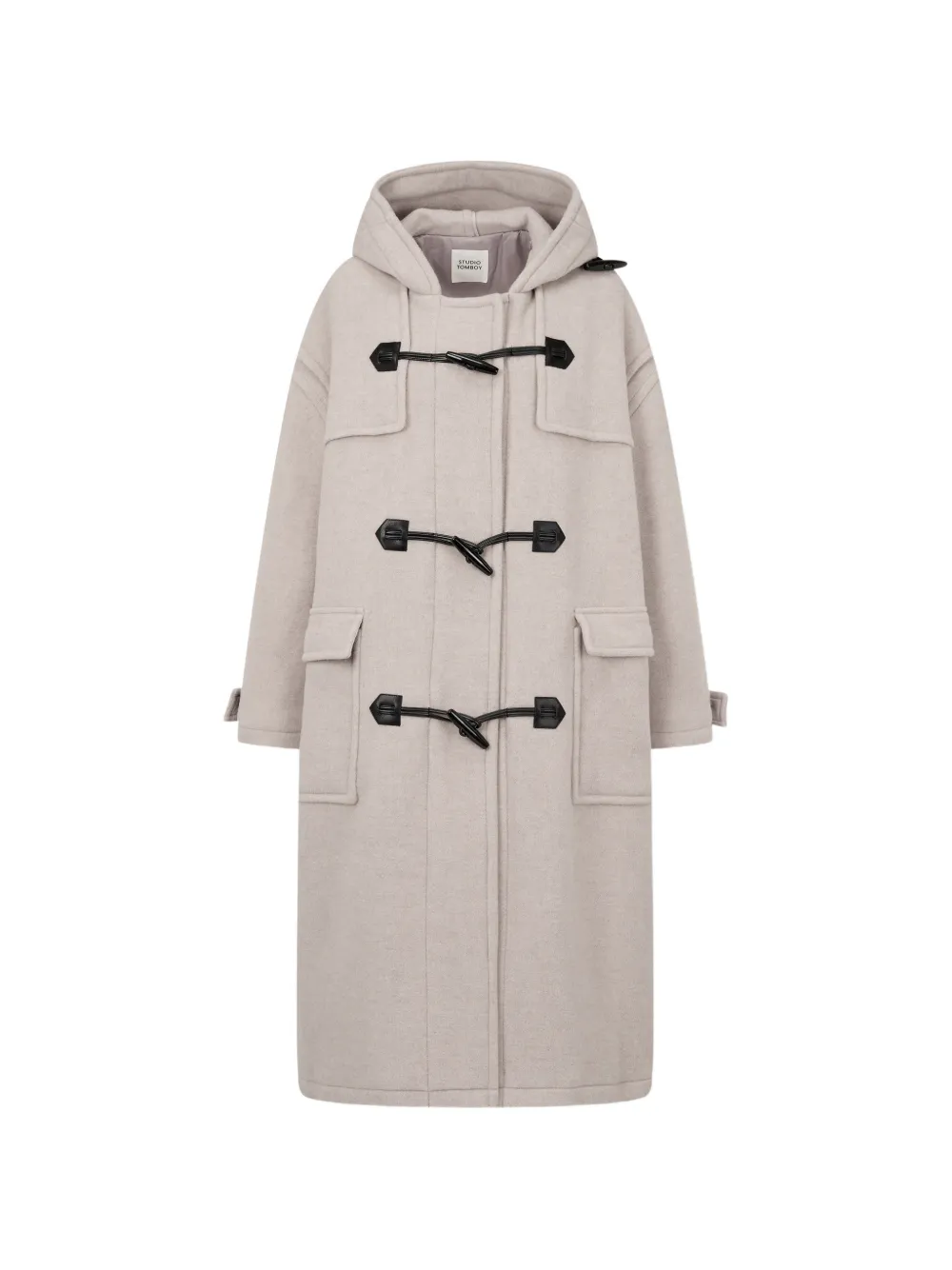 TOMBOY hooded toggle-fastening coat - Toni neutri
