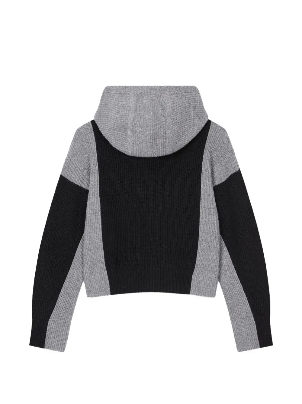 TOMBOY Ribgebreide hoodie met colourblocking Zwart